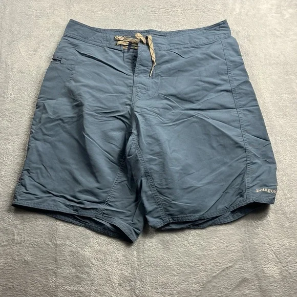Patagonia Wavefarer Board Shorts Trunks Swim Outdoors Blue Mens Size 33 - Picture 1 of 9